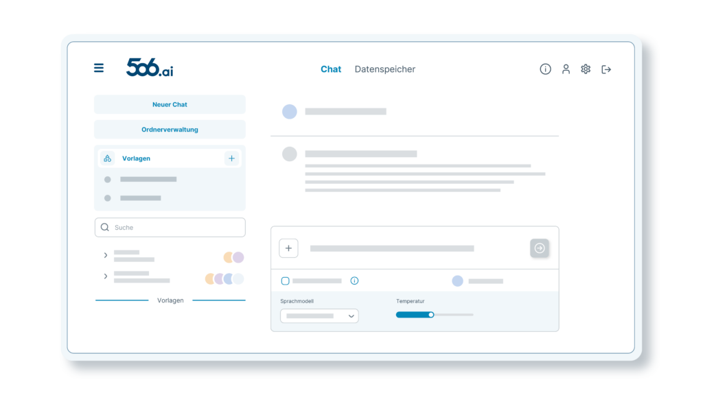 Grafik zeigt die CompanyGPT Benutzeroberfläche